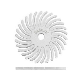 Dedeco Sunburst Radial Bristle Discs 48-Pack - 1" Curved - White 120 Grit (Medium) - Aluminum Oxide for Polishing & Finishing
