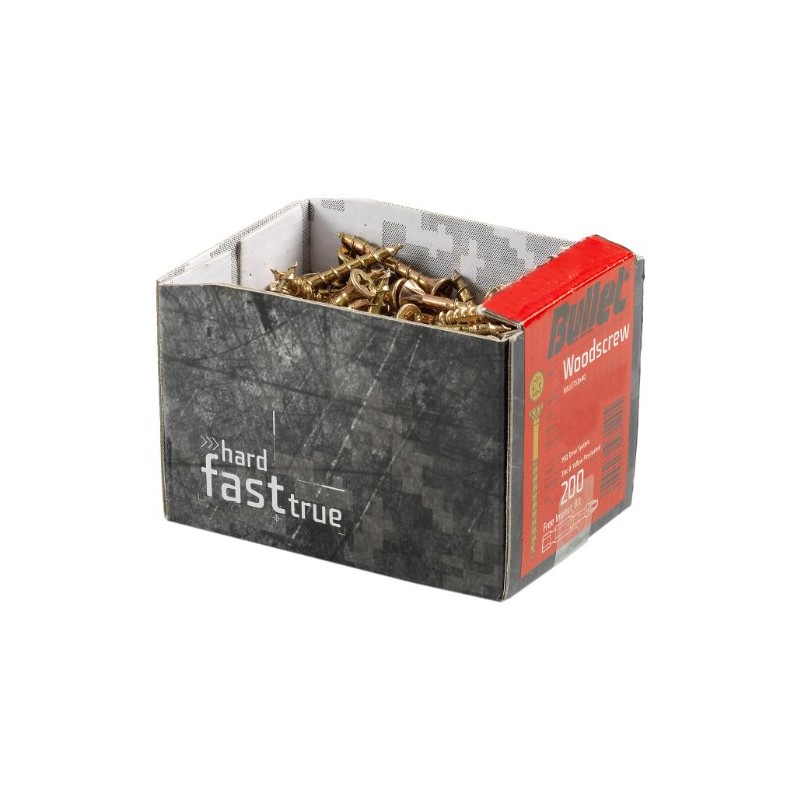 Bullet 4.0 x 70mm Wood Screw (160 Pieces)