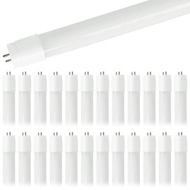 GoodBulb 4-ft T8 LED Tube Lights, 16-Watt (32W Equivalent) 4000K Cool White, 1600-Lumens, 80 CRI, Type B Direct Wire (Pack of 25)
