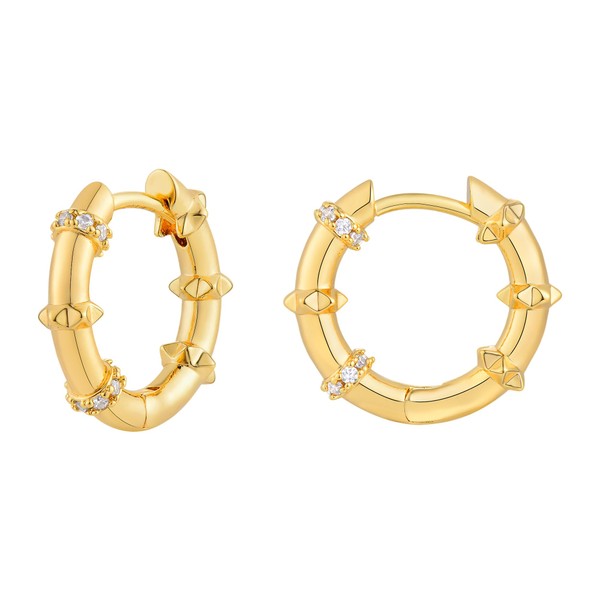 VACRONA Gold Hoop Earrings Huggie Earrings for Women 14k Gold