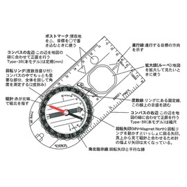 Misar Tech G-23P YCM Compass Orienteering Compass, Oil Operated, Clear