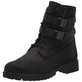 Timberland Womens Jayne Double-Buckle Waterproof Black Nubuck Boot - 5.5 M