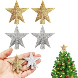 Christmas Tree Topper Star, 6 cm Christmas Tree Star Topper for Christmas Tree, Christmas Star Christmas Tree Topper, Glitter for Christmas Tree, Christmas Tree Topper