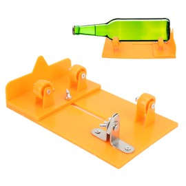 Glass Bottle Cutter Wine Bottle Cutter Glass Bottle Cutting Tool DIY Machine Kit Sharply Carbide Cut Head Cutting Tool(Yellow)