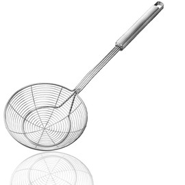 Aieraczy 14 cm Skimmer Stainless Steel, Slotted Spoon, Strainer Strainer, Spider Web Ladle, Kitchen Strainer for Wok Accessories, Filter Skims Fat Scum, Skimming Fat Foam