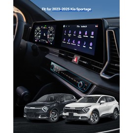 LANTU 2PCS Car Screen Protector for Kia Sportage Hybrid 2025 2024 2023/ Kia EV6 2022-2024/ Kia Niro 2023 Accessories AC Climate Nano Touchscreen Protector Film HD Clear