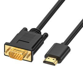 Loydia HDMI to VGA Cable, HDMI to VGA Converter Cable (Male to Male) Support 1080P Compatible with Computer, Desktop, Laptop, PC, Monitor, Projector, HDTV (1M)