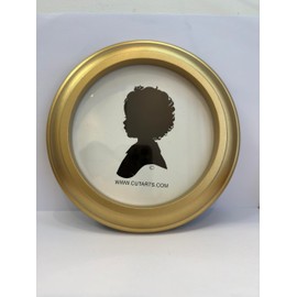 CUT ARTS Round Gold 6" Picture Frame