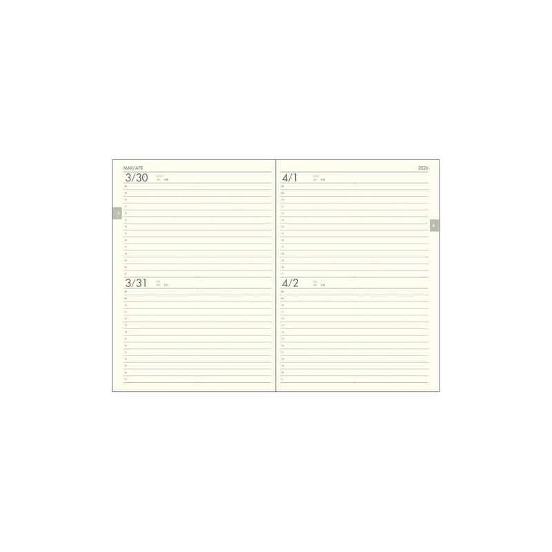 Daigo Notebook 2026, A5 Daily Planner, 4 Day Option, Black,