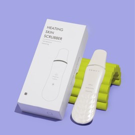 Femvy Ultrasound 3-In-1 Facial Scrubber with Cleansing, Lifting , Moisturising, Blackhead Remover, Face Exfoliator, Skin Care Tool for Pore Congestion (White)