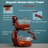 Lazy Kungfu Magnetic Tea Pot, Semi Automatic Glass Teapot, Lazy