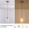 KLSS Brass Pendant Lights Kitchen Island,Modern Farmhouse Clear Glass Pendant