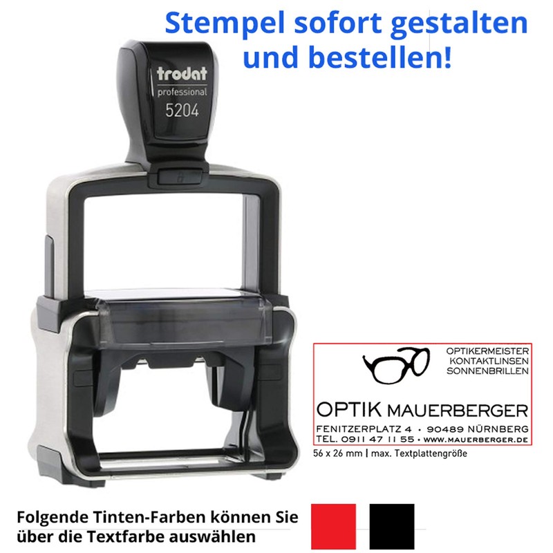Trodat Professional 5204 Stamp 56 x 26 mm 6 Line