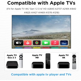 Universal Remote Control Replacement for Apple TV 4K, Apple TV Box Gen 1 2 3 4, Apple TV HD A2843 A2737 A2169 A1842 A1625 A1427 A1469 A1378 A1218