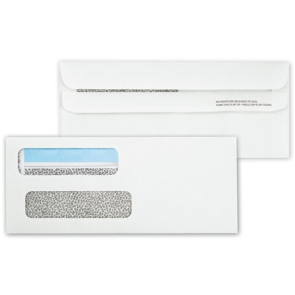 5Forms 92502 Double Window Envelope Self Seal 8 5/8 x