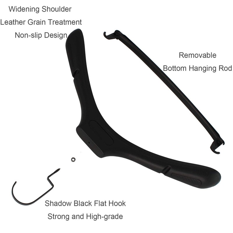 DEDU Suit Hangers for Men 30 Pack Width 17.7", Black