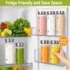 Luxgola 20oz Reusable Glass Juice Bottles with Lids, Wide Mouth,