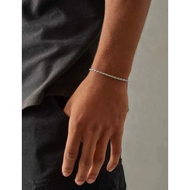 925 Sterling Silver Rope Bracelets 3mm Silver Bracelets for women Rope Chain Bracelet for men 8 Inches