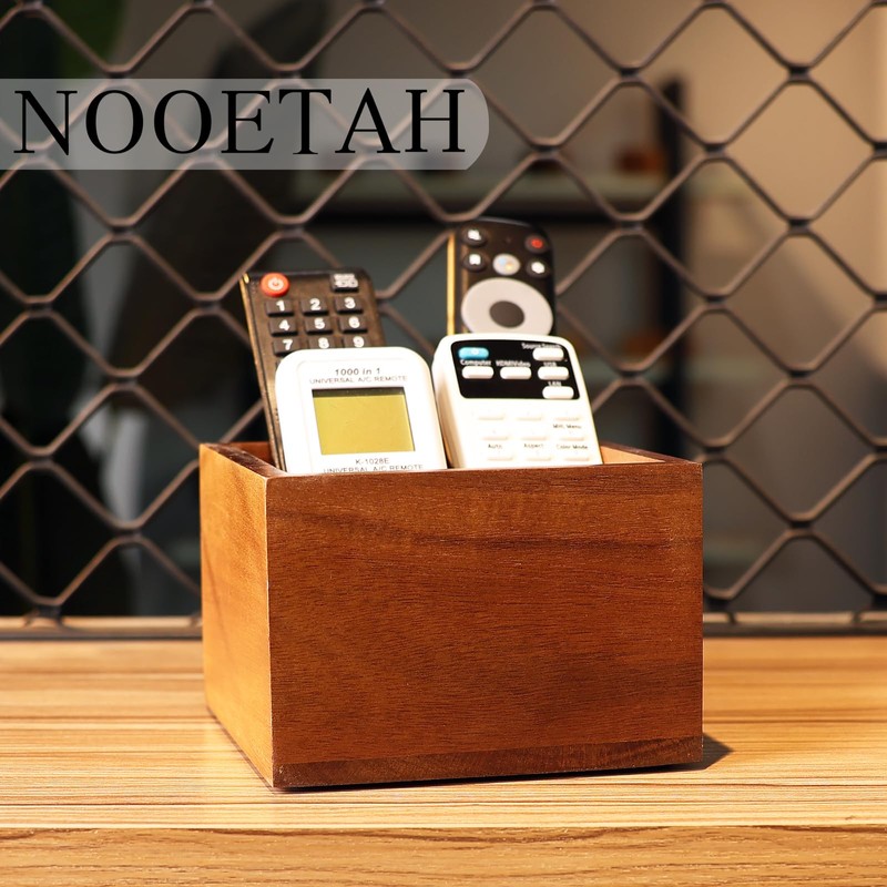 Remote Control Holder, Wooden TV Remote Holder for Table, Remote