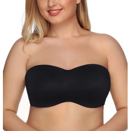 DotVol Damen Große Größen Multiway Bügel Ungepolstert Bandeau Trägerloser Minimizer BH(Schwarz, 95E)
