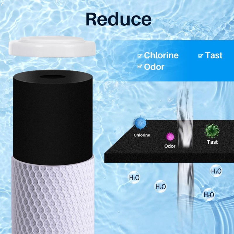 CFS – 2 Pack Carbon Block Water Filter Cartridges Compatible