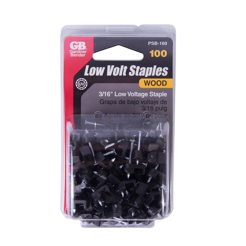 Gardner Bender PSB-160 Low-Voltage Plastic Staples, 3/16 Inch., Secures Bell