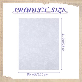 Epakh 200 Pcs Old Age Parchment Paper 8.5 x 11 Inch Standard Letter Vintage Colored Old Parchment Semblance Double Side Printing Paper (Light Purple)