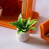 Miniature Plant Accessory, Green Potted Plant, 1:12 Scale, Suitable for