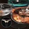 2 Pcs Ribbed Coupe Cocktail Glasses, 10 oz Classic Hand
