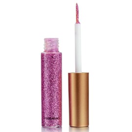 Coloured Glitter Eyeliner Liquid，Pink Glitter Liquid Eye Liner, Waterproof Eyeliner Long-Lasting Glitter Liners, Silver Gold Pink Green Colourful Eyeliner for Eye Makeup, Pink
