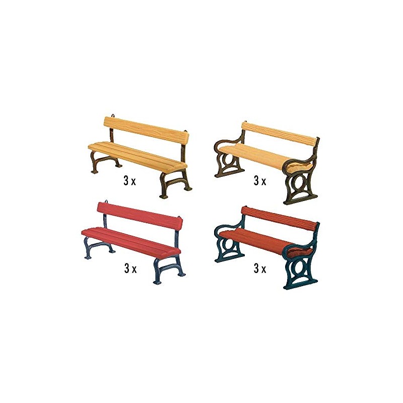 Faller 180443 Park Benches 12/Scenery and Accessories