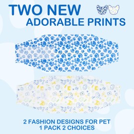 Dono Dog Diapers Male, Disposable Male Dog Wraps 30ct, Ultra Absorbent Doggie Diapers, Rapid-Dry Leak-Proof Puppy Diapers, Wetness Indicator Excitable Urination Incontinence, Medium