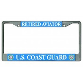 U.S. Coast Guard Retired Aviator Photo License Plate Frame