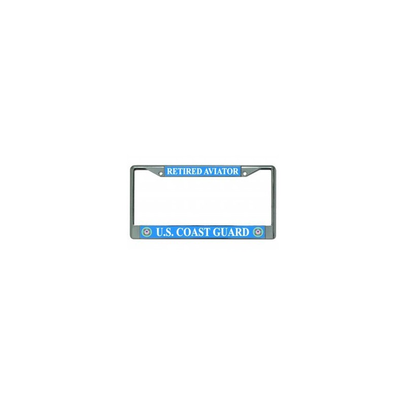 U.S. Coast Guard Retired Aviator Photo License Plate Frame