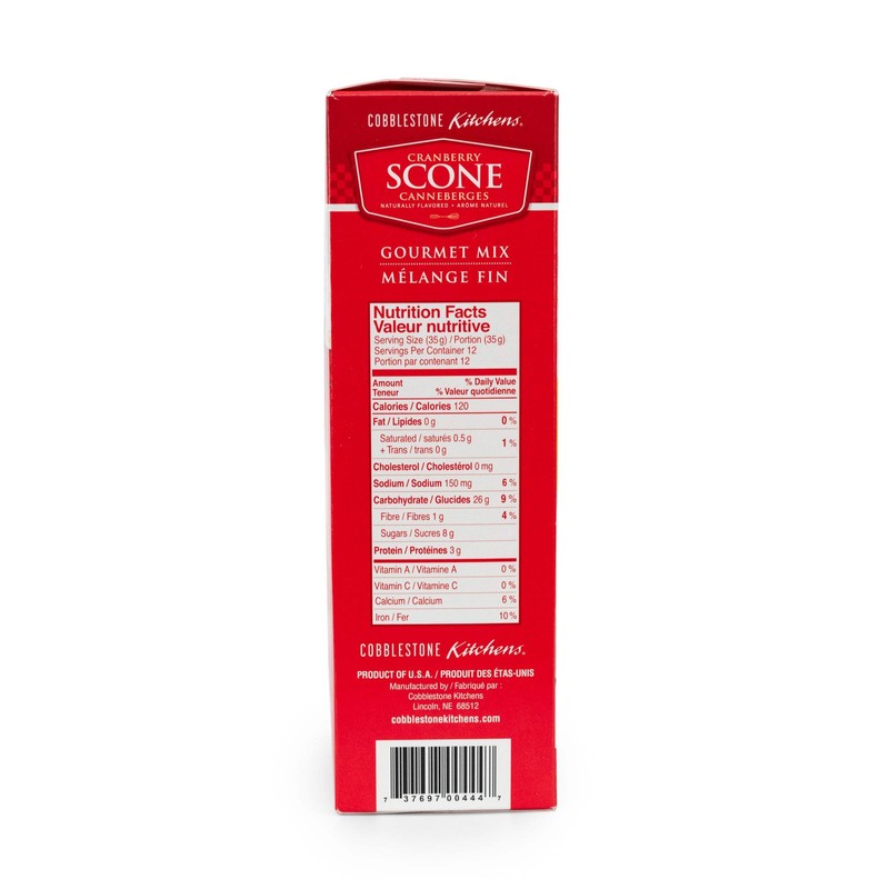 CobbleStone Kitchen Cranberry Scone Mix | Pack of 4 |