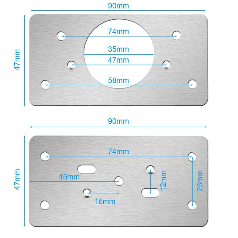 12-Pack Stainless Steel Cabinet Hinge Repair Kit - Door Hinge