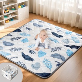 QUAFRET Baby Play Mat, Non-Slip Baby Mat for Floor, Soft Thicker Playpen Mat, Portable Playmat, Crawling Mat for Babies, Toddlers & Infants to Play and Learn（ 71"x59"）