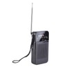 Portable AM FM Radio Black Color Headset Pluggable Built in