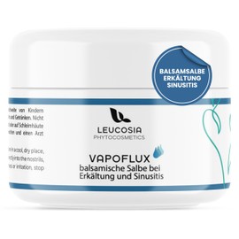 VapoFlux, 50 ml, Natural Cold Balm with Essential Oils, Eucalyptus, Peppermint, Soothing Cold Ointment for Nose and Chest, Breathing and expectorant
