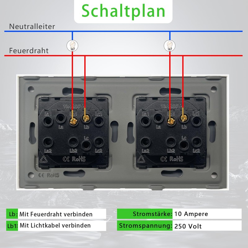 TAWOIA Light Switch Single 1 Way with Single 1 Way