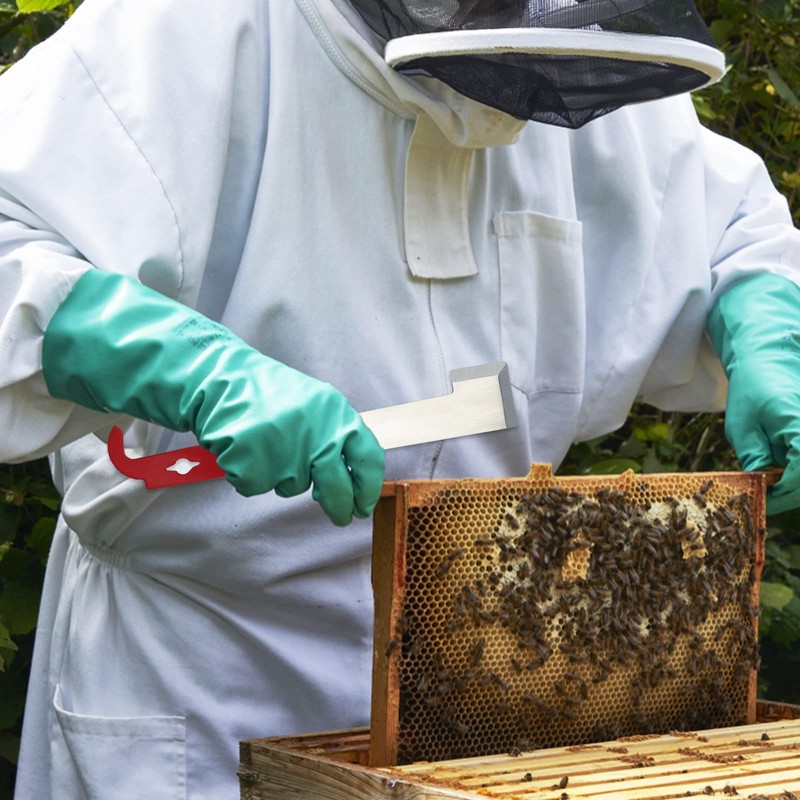 KINGLAKE 2 Pcs 304 Stainless Steel Bee Hive Tool Set