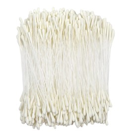 TOAOB Double Heads Flower Stamens Milky White Artificial Flowers Head for Card Crafting Making Wedding Decoration