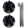 2 Pcs Black 9704230 Blender Drive Coupler with 1 Spanner