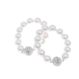 BESPORTBLE Curtain Tie Magnetic Holdbacks Pearl Tie Back Straps 20CM White Material for Room Decor