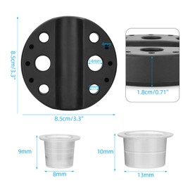 ATOMUS 101pcs Tattoo Ink Cap Kit with 1pc Cup Holder 100pcs Mixed S M Tattoo Ink Cup 6 Holes Ink Cap Holder Tattoo Ink Supplies Tattoo Set
