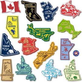 Complete Canadian Map Magnet Set (14 Magnets)
