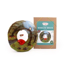 The Makerss, Needle Felting Kit, Woodland Wreath, Large, Tools Included