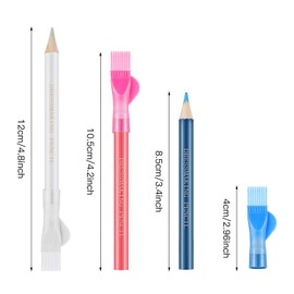 12 Pieces Sewing Fabric Pencils Water Soluble Pencil Tailor Mark Pencil Dressmaker's Fabric Chalk Pencil with Brush Cap for Tailor or Home Marker and Tracing Tools