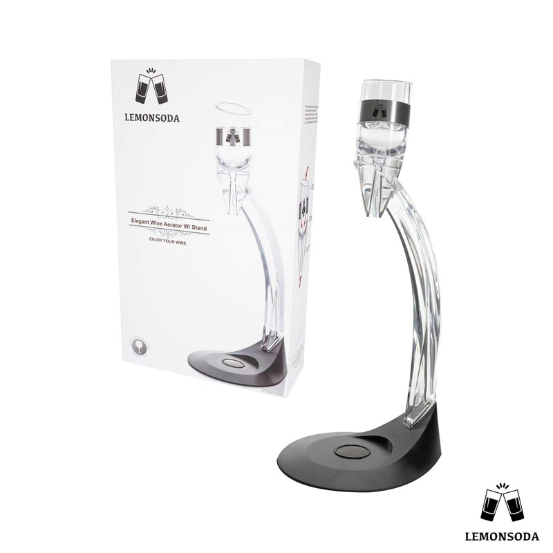 LEMONSODA Wine Aerator Pourer - Elegant Wine Aerator with Stand