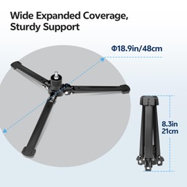 TONYBOO Monopod Tripod Base, Heavy Duty Aluminum Monopod Support Feet with 3/8-Inch Screw, Foldable Desktop Mini Tripod Stand for DSLR Camera, Stabilizer, Camcorder, Outdoor Photography-TM-5